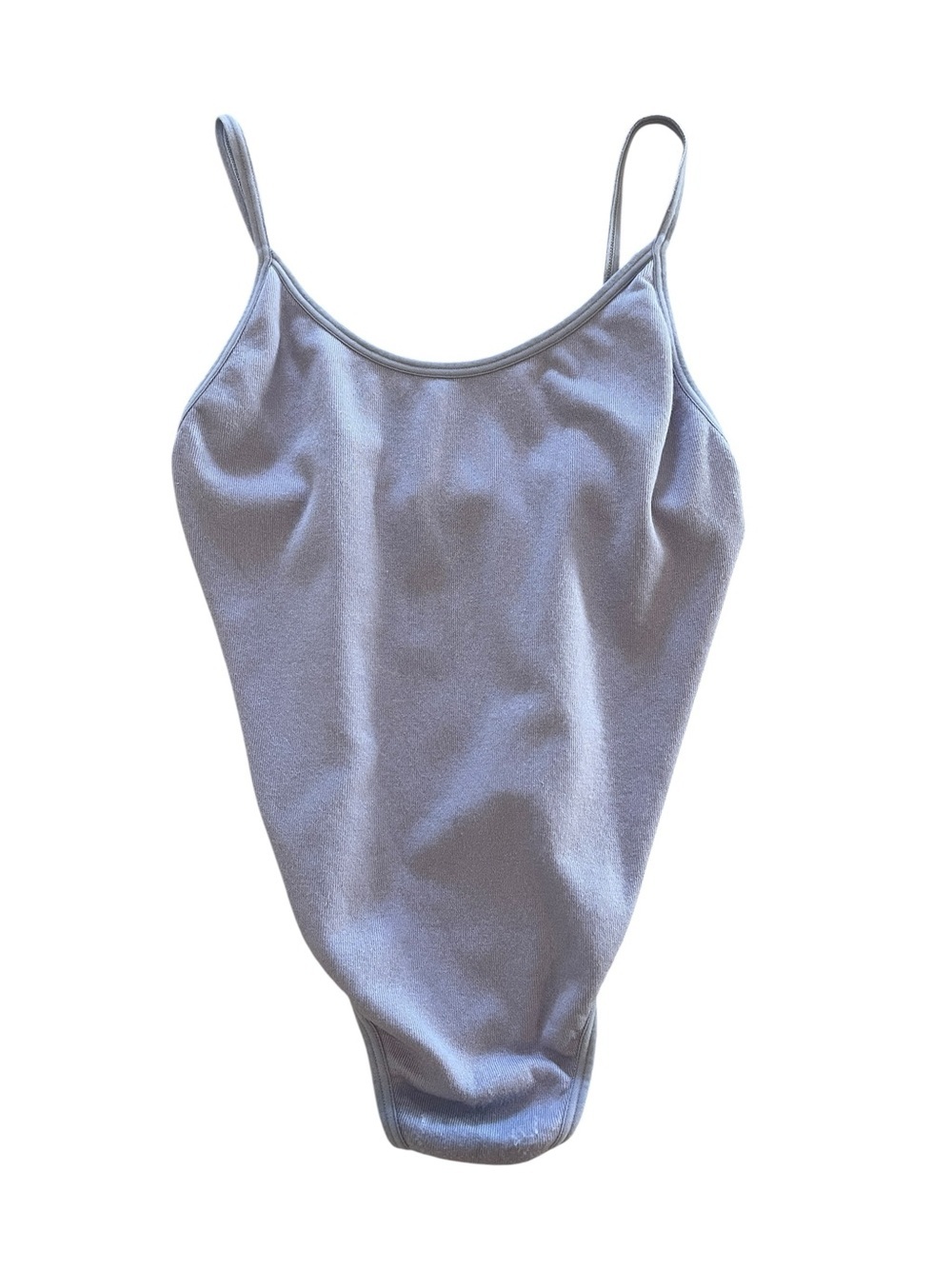 Zara Light Lavender Purple Scoop Neck Soft Terry Knit Bodysuit- XS